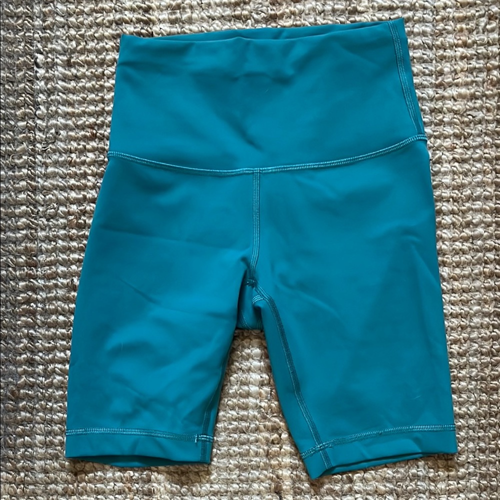 Women's Lululemon Teal High-Waisted Shorts